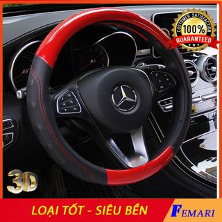 Bọc Vô Lăng Da Vân Cacbon Đỏ Cao Cấp