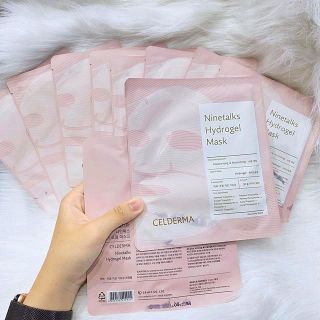 (Hộp 5 miếng) Mặt Nạ Thạch Sinh Học Cấp Ẩm, Đàn Hồi, Căng Bóng Da Celderma Ninetalks Hydrogel Mask