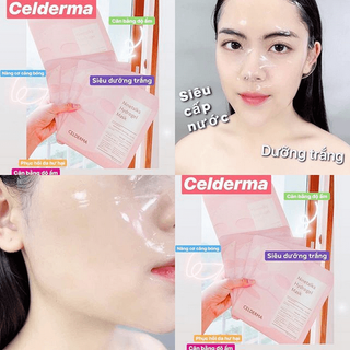(Hộp 5 miếng) Mặt Nạ Thạch Sinh Học Cấp Ẩm, Đàn Hồi, Căng Bóng Da Celderma Ninetalks Hydrogel Mask