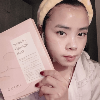 (Hộp 5 miếng) Mặt Nạ Thạch Sinh Học Cấp Ẩm, Đàn Hồi, Căng Bóng Da Celderma Ninetalks Hydrogel Mask
