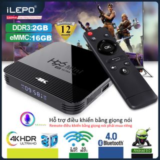 Android Tivi box H96mini H8 ram 2G, bộ nhớ 16G, xem phim 4K, tính năng tìm kiếm bằng giọng nói bảo hành 12 tháng giá sỉ