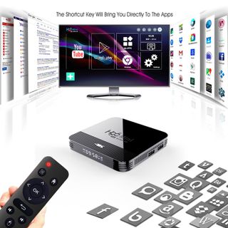 Android Tivi box H96mini H8 ram 2G, bộ nhớ 16G, xem phim 4K, tính năng tìm kiếm bằng giọng nói bảo hành 12 tháng