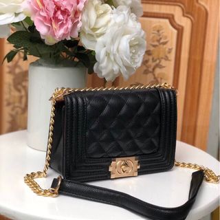 Túi Đeo Chéo Nữ Boy Viền Gân Trần Trám