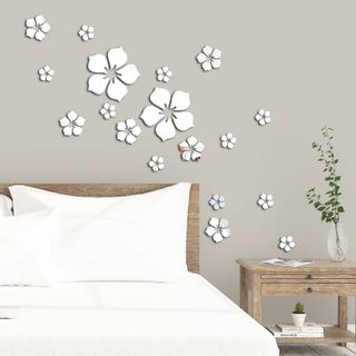 18 Hoa Trang Trí Tường (vàng, bạc, đen, đỏ)