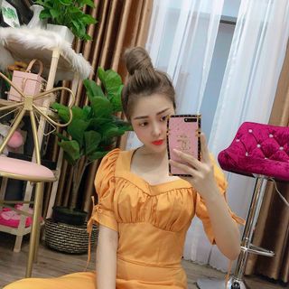 Set bộ quần dài cổ vuông khoét tay
