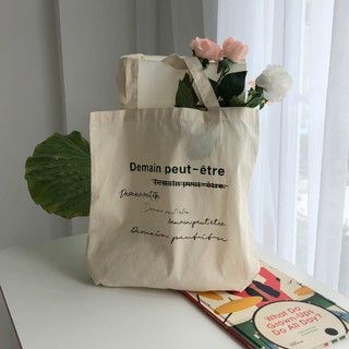 Túi Đeo Chéo Tote Vải Canvas Demain Peut - TV011