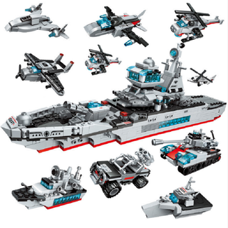 Bộ đồ chơi lắp ráp kiểu lego Qman 8 trong 1 1411 mô hình chiến hạm