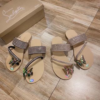 Dép xỏ ngón cài bướm đá siêu cute