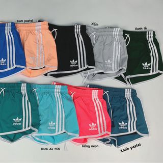 Quần Đùi Boxer Tập Gym 2 Lớp Phối 3 Sọc Viền Trắng