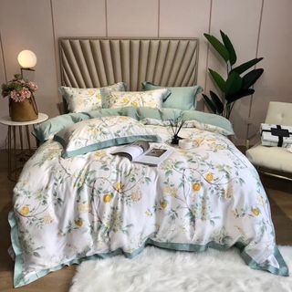Bộ Chăn Ga Gối Tencel Thiên Nhiên Cao Cấp Mượt