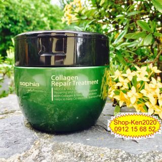 Kem hấp phục hồi tóc Sophia Platinum Collagen Repair Treatment 450ml