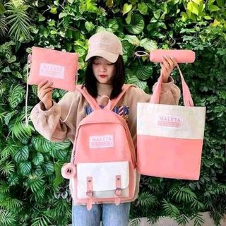 Sét 4 món balo + túi ví MALEYA đi chơi đi học đều tiện