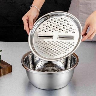 Bộ sản phẩm 3 trong 1,chậu,rổ,nạo