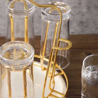 Cắm cốc inox tròn mạ vàng