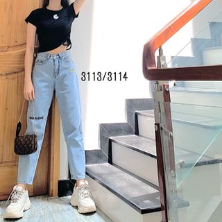 Quần Baggy Thêu Hoa Cúc giá sỉ