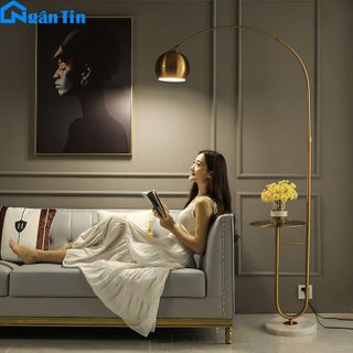 Đèn Cây Đứng Đọc Sách Trang Trí Phòng Khách Phòng Ngủ DC701 Ngân Tin (Tặng kèm một bóng Led Bulb 12W ánh sáng vàng)