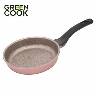 Chảo đúc cạn chống dính vân đá 18cm Green Cook GCP05-18