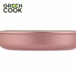 Chảo đúc cạn chống dính vân đá 18cm Green Cook GCP05-18