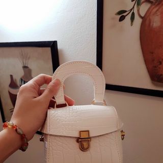Túi hộp mềm vuông da mini khoá sập