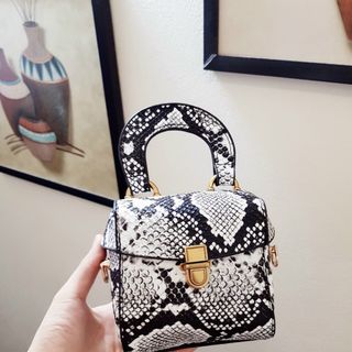 Túi hộp mềm vuông da mini khoá sập