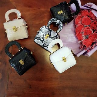 Túi hộp mềm vuông da mini khoá sập