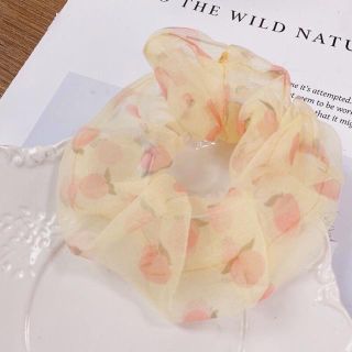 Dây buộc tóc hoạ tiết trái đào cực dễ thương