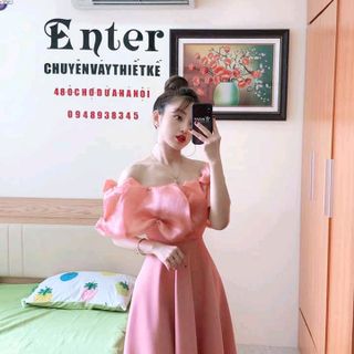 Váy xòe trễ vai