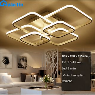 Đèn Mâm LED 6 Cánh Ốp Trần Hiện Đại Trang Trí Phòng Khách Led 3 Chế Độ Màu MO931D Ngân Tin (Tặng kèm remote điều khiển tiện dụng) giá sỉ