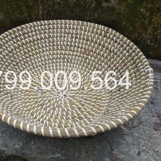 Khay đựng đồ cói xiên tròn đẹp size 50 x 20