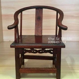 Bộ bàn ghế thái sư mini bằng gỗ đỏ để trang trí