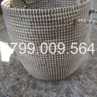 giỏ cói xiên đựng đồ dây nhựa