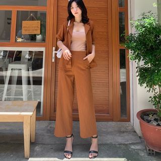 Set Nâu Đen Sọc Dài