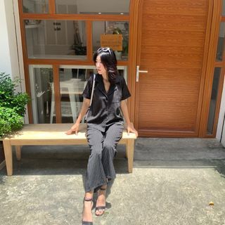 Set Nâu Đen Sọc Dài