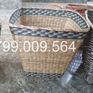 Hộp đựng đồ, giỏ hoa từ cói đan liền