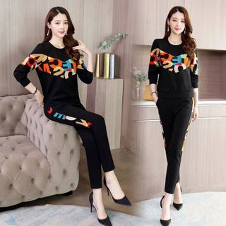 Bộ đồ thể thao cao tay dài phối chữ TT439