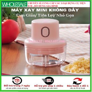 Máy Xay Tỏi Ớt Mini Sạc Pin