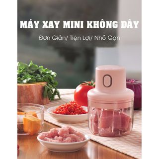 Máy Xay Tỏi Ớt Mini Sạc Pin