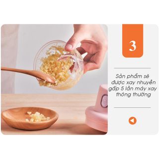 Máy Xay Tỏi Ớt Mini Sạc Pin