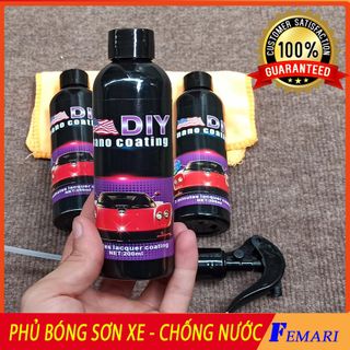 Chai xịt phủ nano ô tô chống nước kính xe, phủ bóng sơn xe DIY Nano Coating 200 ml công nghệ Mỹ