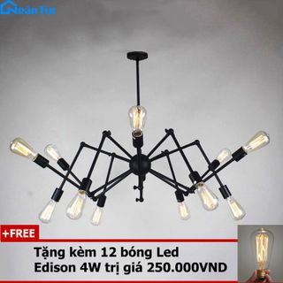 Bộ đèn thả trần trang trí nhà quán cà phê THCN133 Ngân Tin (Tặng kèm 12 bóng Led Edison 4w B250) giá sỉ