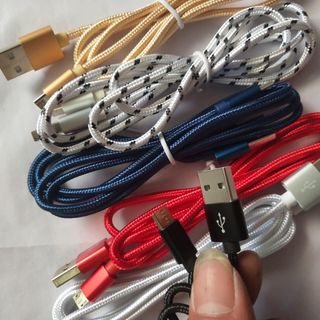 Cáp sạc bọc dù chống đứt Dài 1m chân Micro