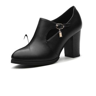 Giày boot thời trang nữ khoét hình bán nguyệt cao gót 7cm- YH1687