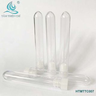 Ống nghiệm nhựa PS 10ml trắng trong có nắp không nhãn túi 100 cái TTC