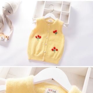 Áo len gile lông cừu bé gái TE2659