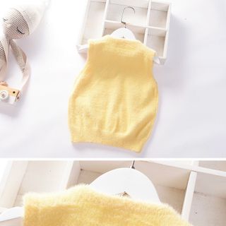 Áo len gile lông cừu bé gái TE2659