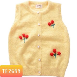 Áo len gile lông cừu bé gái TE2659