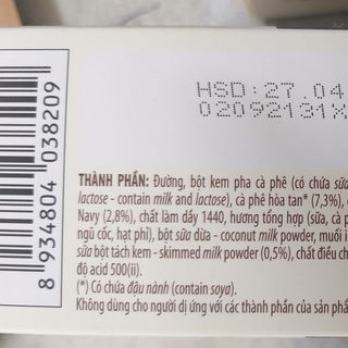 Cafe sữa hạt vị hạt phỉ