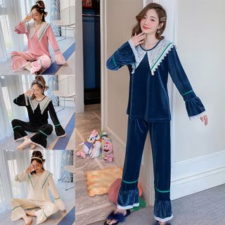 Set ĐỒ NGỦ NHUNG Dài Bèo BABY