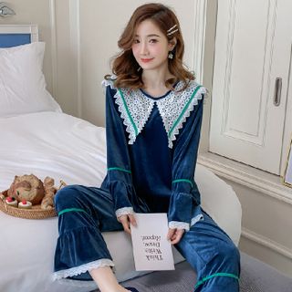 Set ĐỒ NGỦ NHUNG Dài Bèo BABY