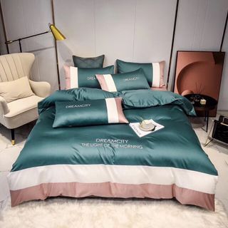 Bộ Chăn Ga Gối Lụa Dream City DC802